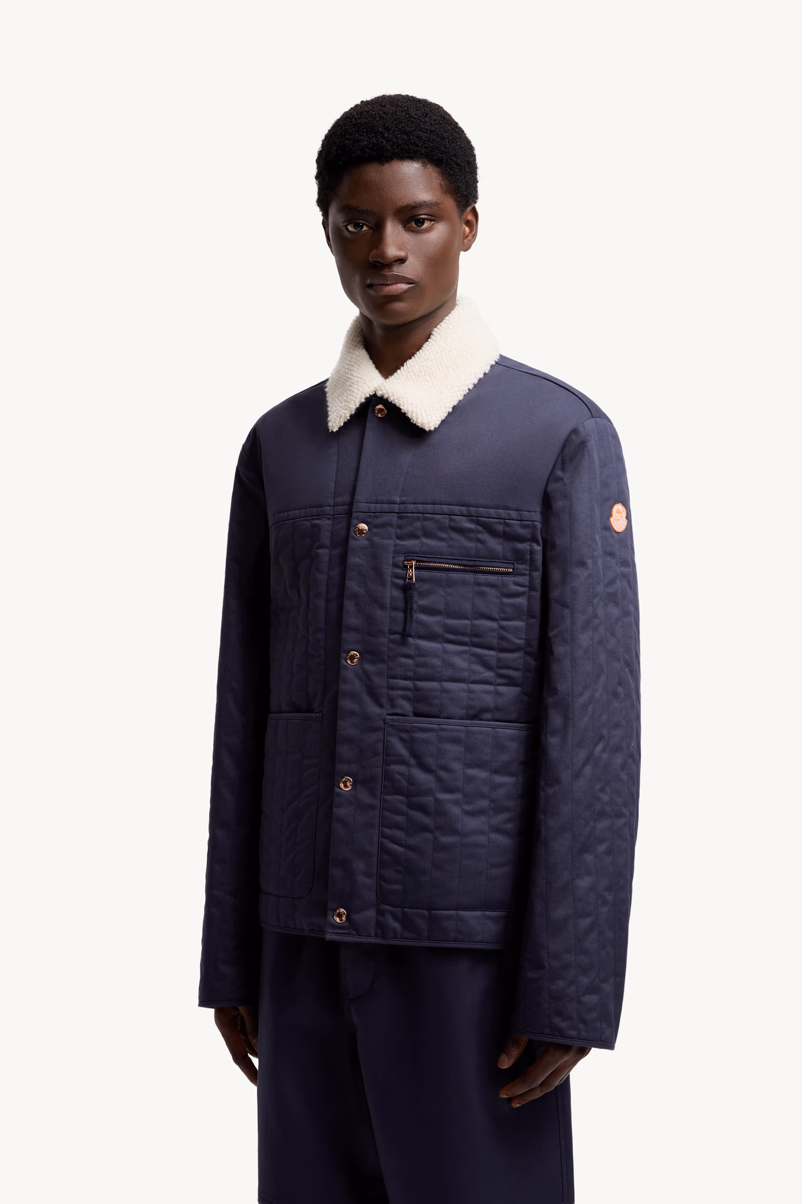Moncler x Gilga Farm Designed by Donald Glover Kishus Padded Shirt Jacket Men Navy Blue Moncler 3